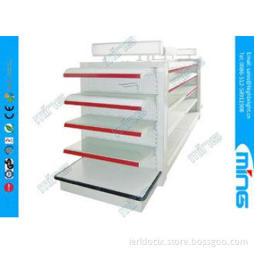Metal Slatwall Retail Display Shelves , Gondola Display She